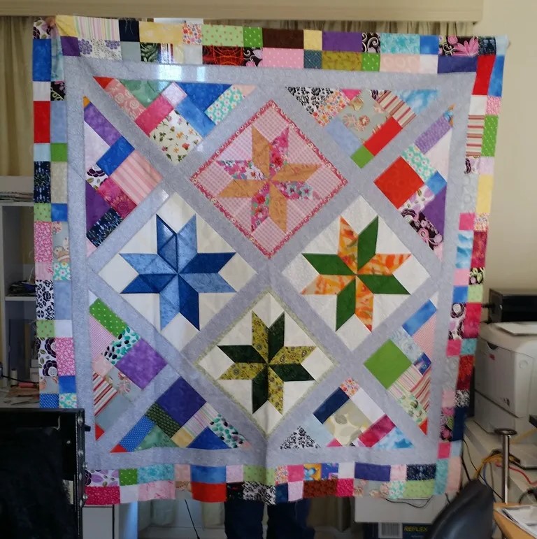 scrappy star quilt