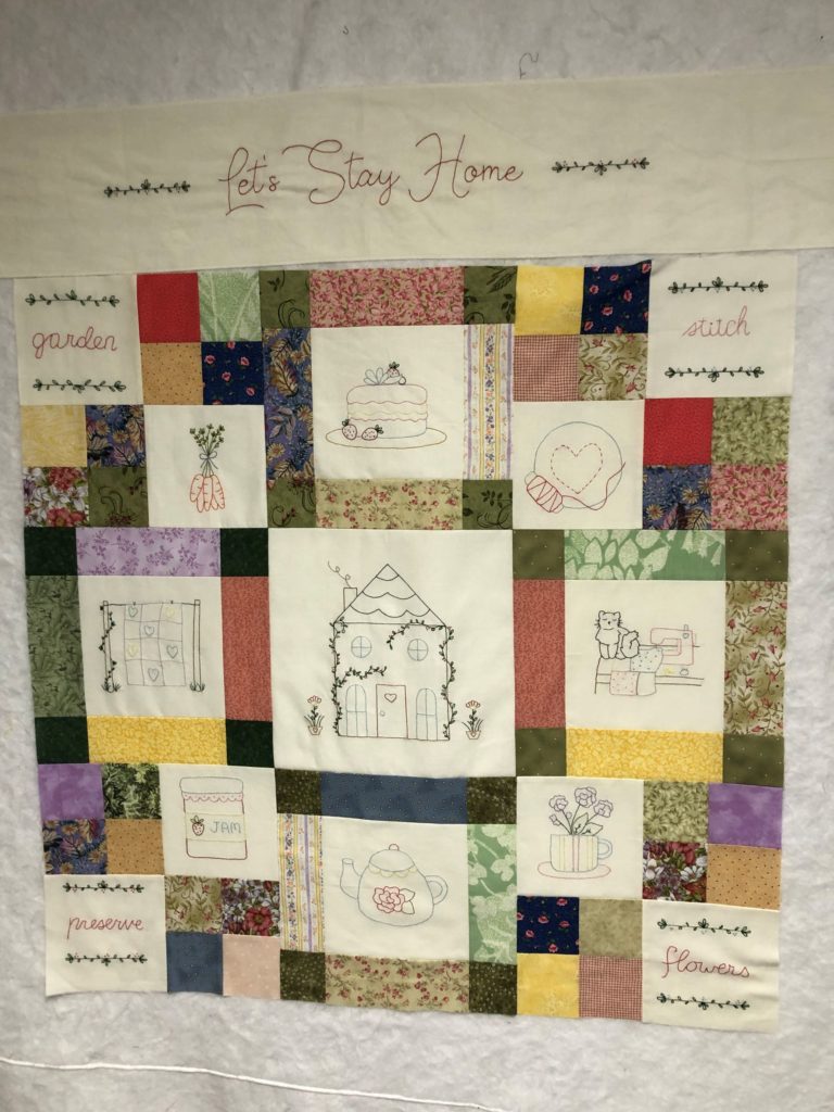 Let's Stay Home quilt top