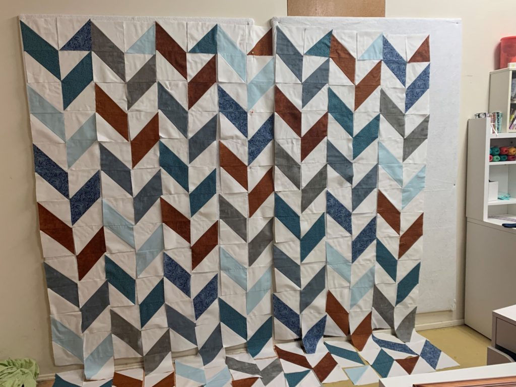 A Herringbone Wedding Quilt