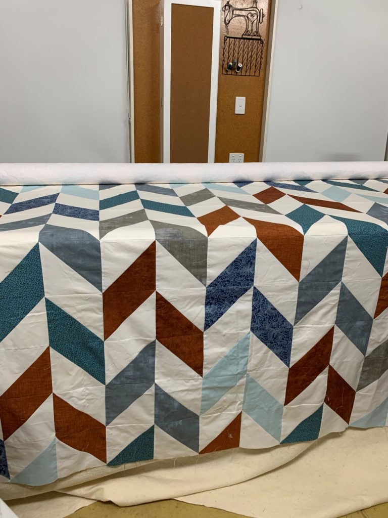 A Herringbone Wedding Quilt