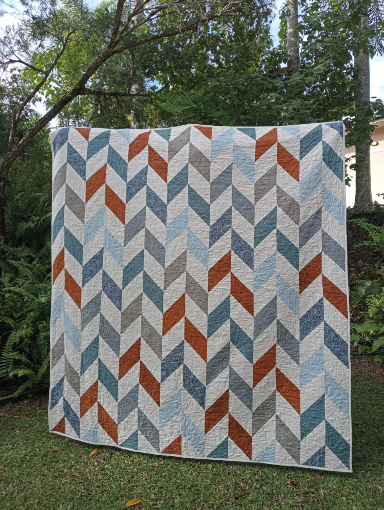 A Herringbone Wedding Quilt