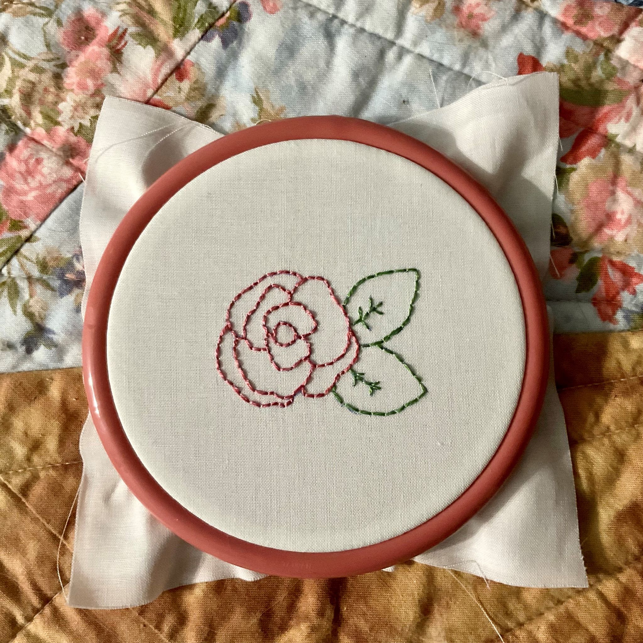 Free Mini Tea Rose Stitchery! - Days Filled With Joy