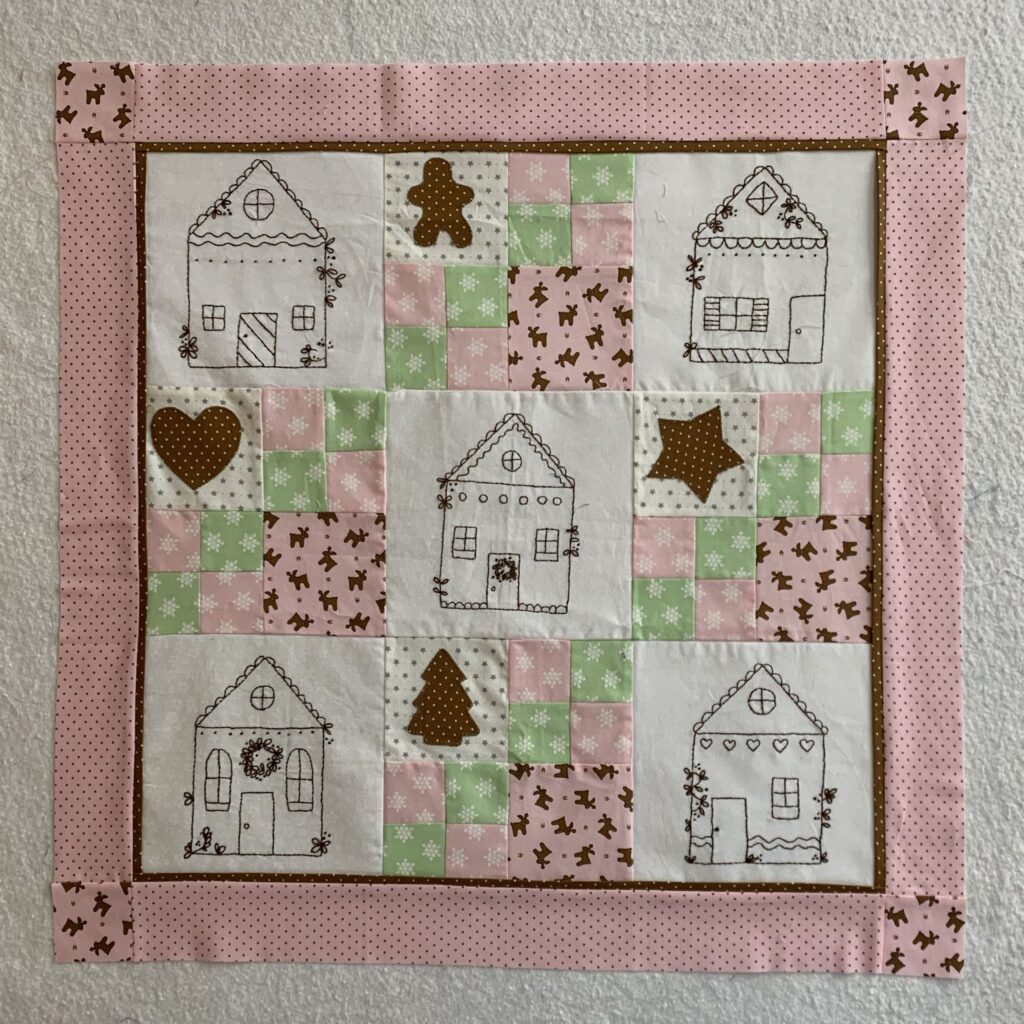 Gingerbread Village Block of the Month Finishing Instructions