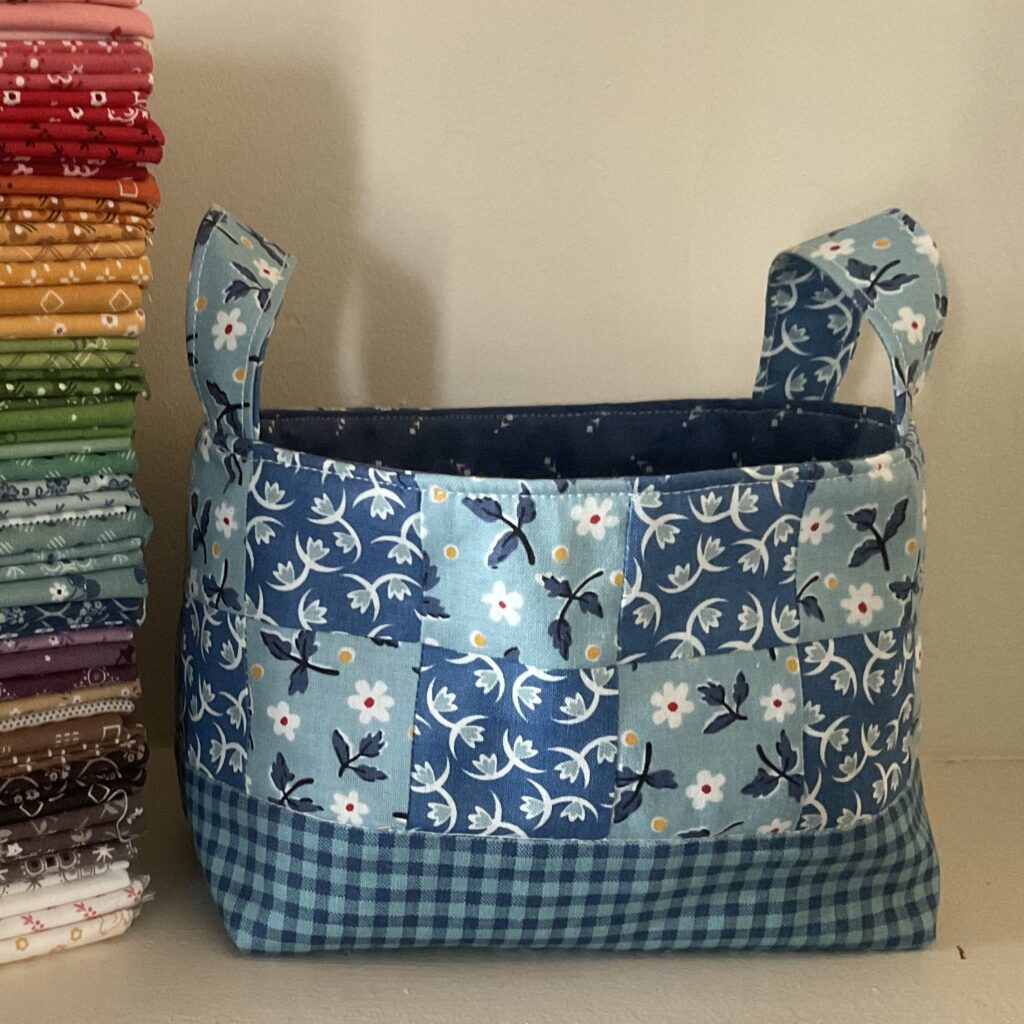 Pink Penguin fabric basket!