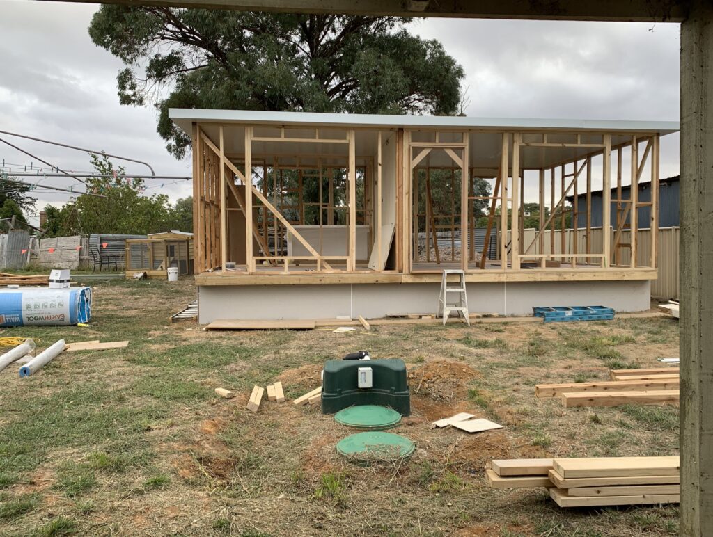 granny flat being built in backyard