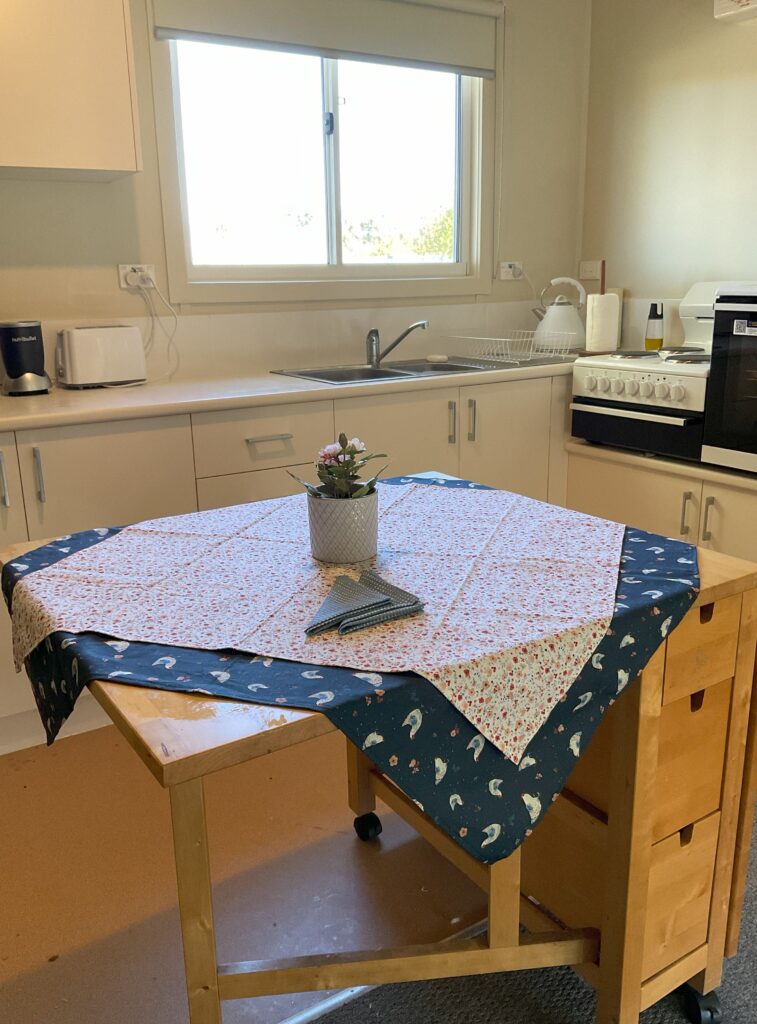 Picnic tablecloths and napkins.