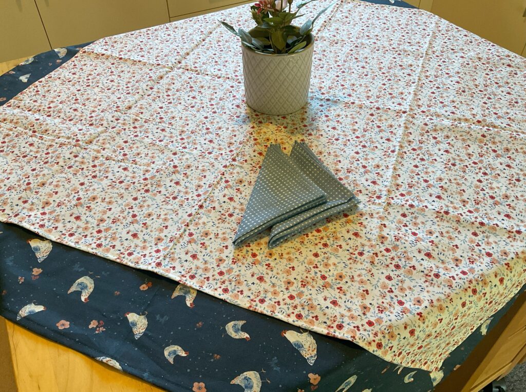 Picnic tablecloths and napkins.