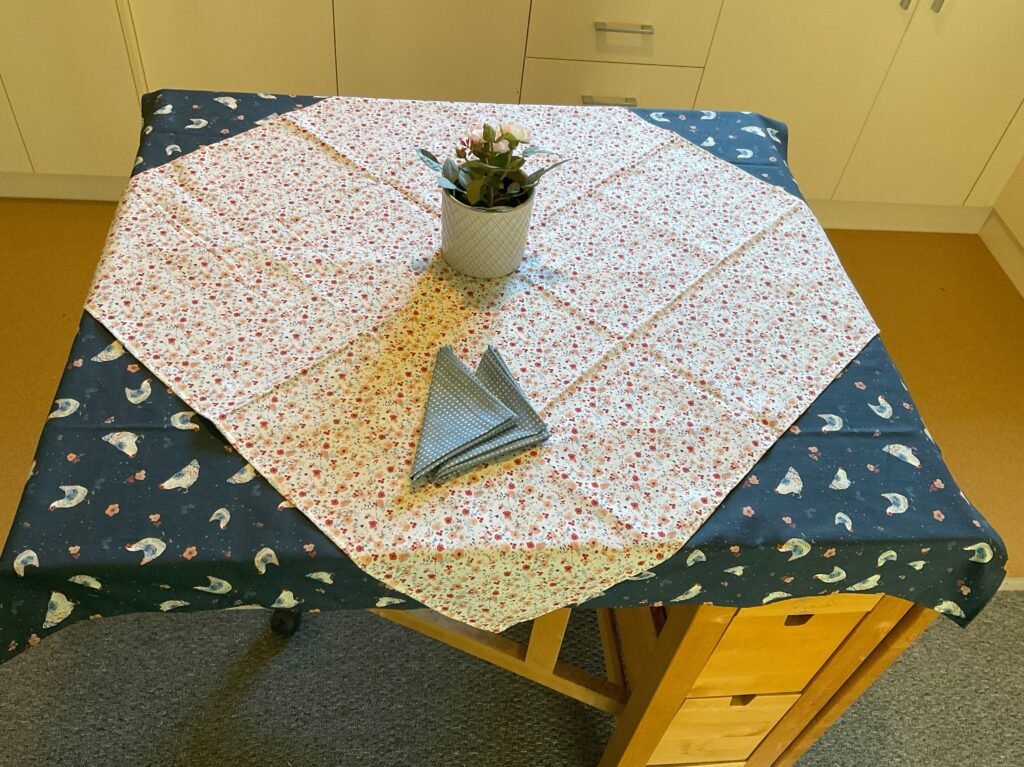 Picnic tablecloths and napkins.