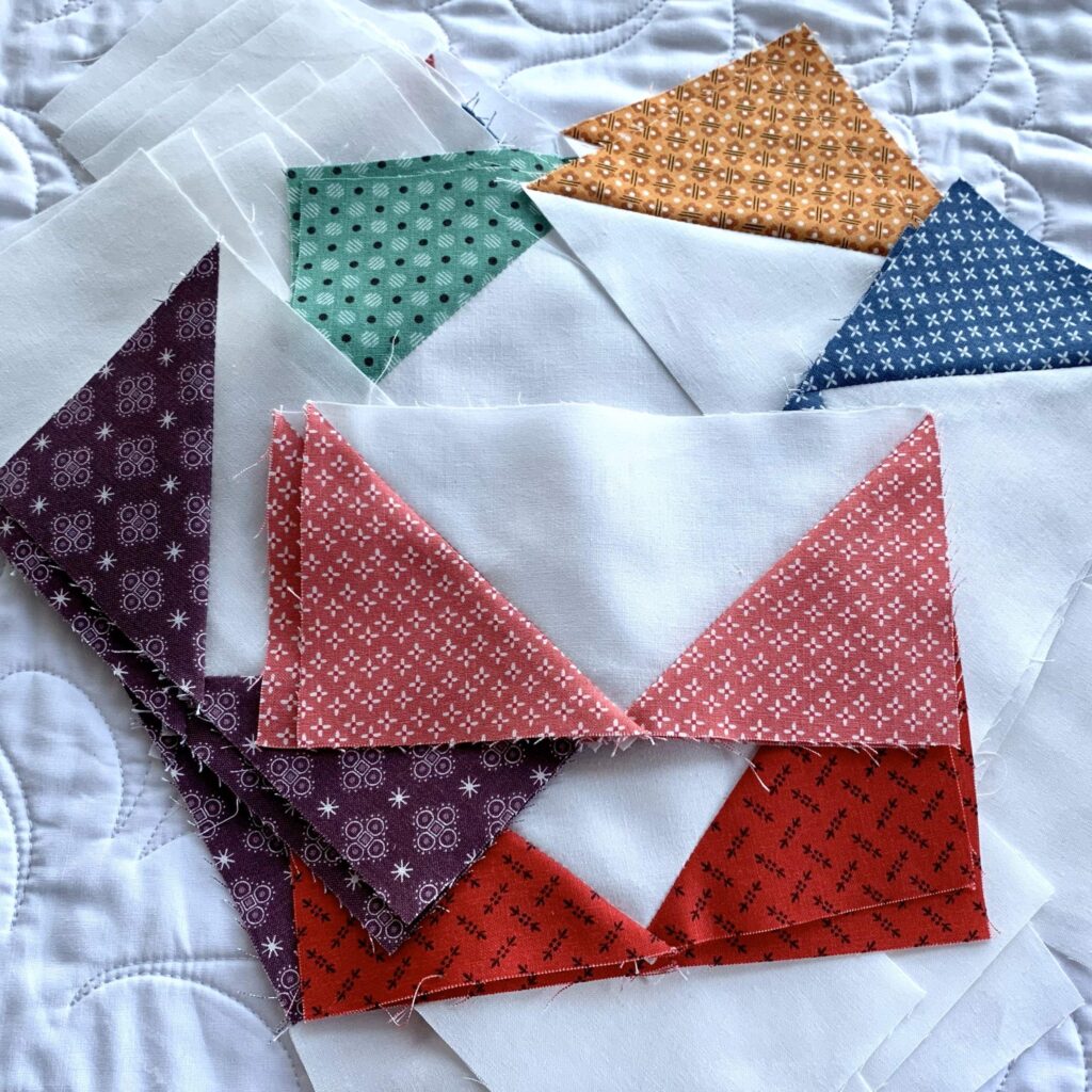 Flying geese quilt block units