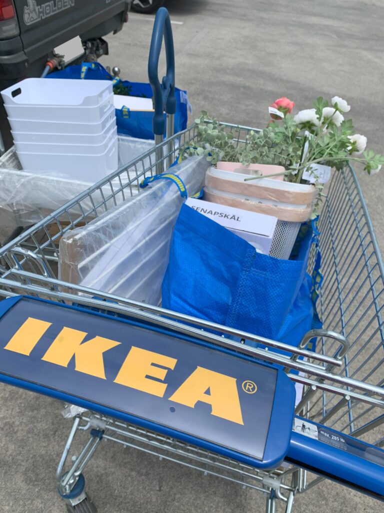 Shopping trolley in Ikea in Richmond, Melbourne