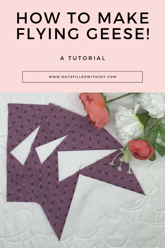 How to Make a Flying Geese Quilt Block ~ Tutorial